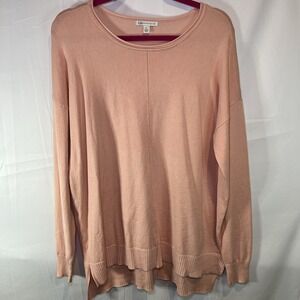 Cato Peach Sweatshirt Women's Size Large Long Sleeve Sweater Comfy Cozy L